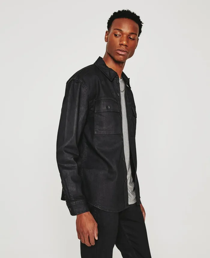 Elias Shirt Jacket Ltt Ct Charcoal Black Men AG Jeans Jackets Elias Shirt Jacket Ltt Ct Charcoal Black Men AG Jeans Jackets