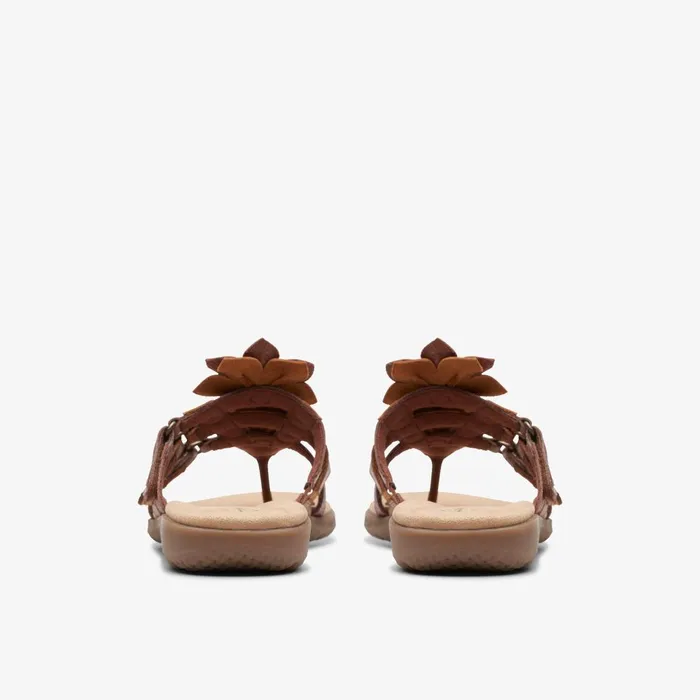 Elizabelle Mae Tan Combination Women Clarks Sandals and Flip Flops