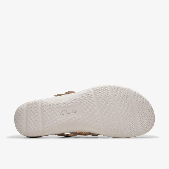 Elizabelle Rio Off White Multicolour Women Clarks Sandals and Flip Flops