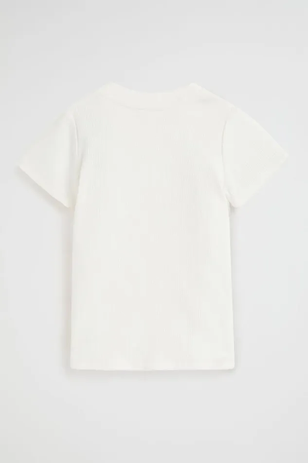 Essentials Baby Seed Heritage Core Henley Rib Tee Vintage White