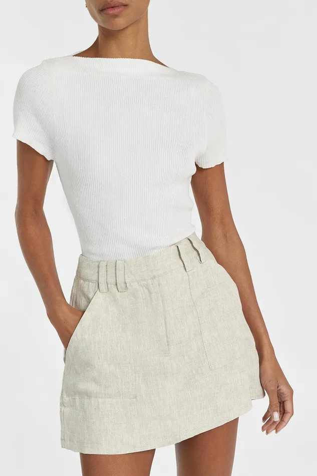 EVA NATURAL LINEN SKORT Women DISSH Mini