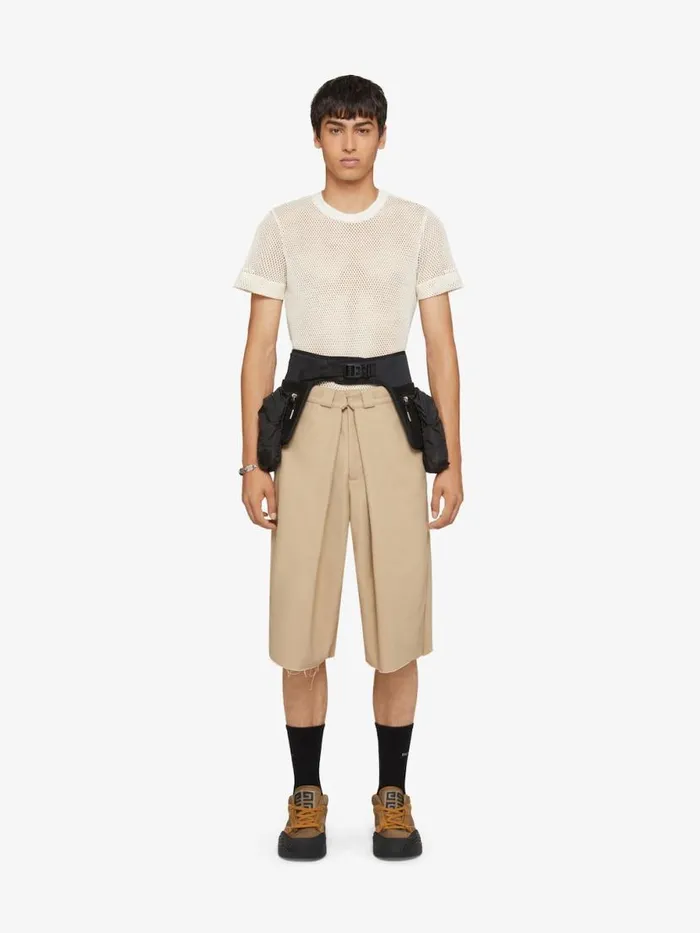 Extra Slim Fit TShirt In Mesh Off White Men Givenchy TShirts