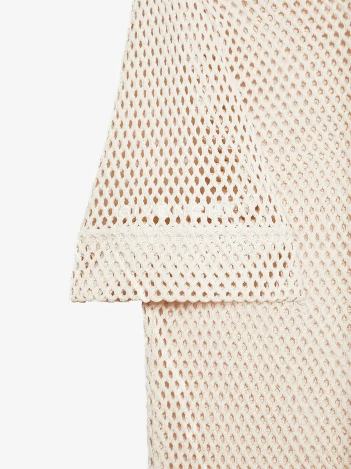 Extra Slim Fit TShirt In Mesh Off White Men Givenchy TShirts