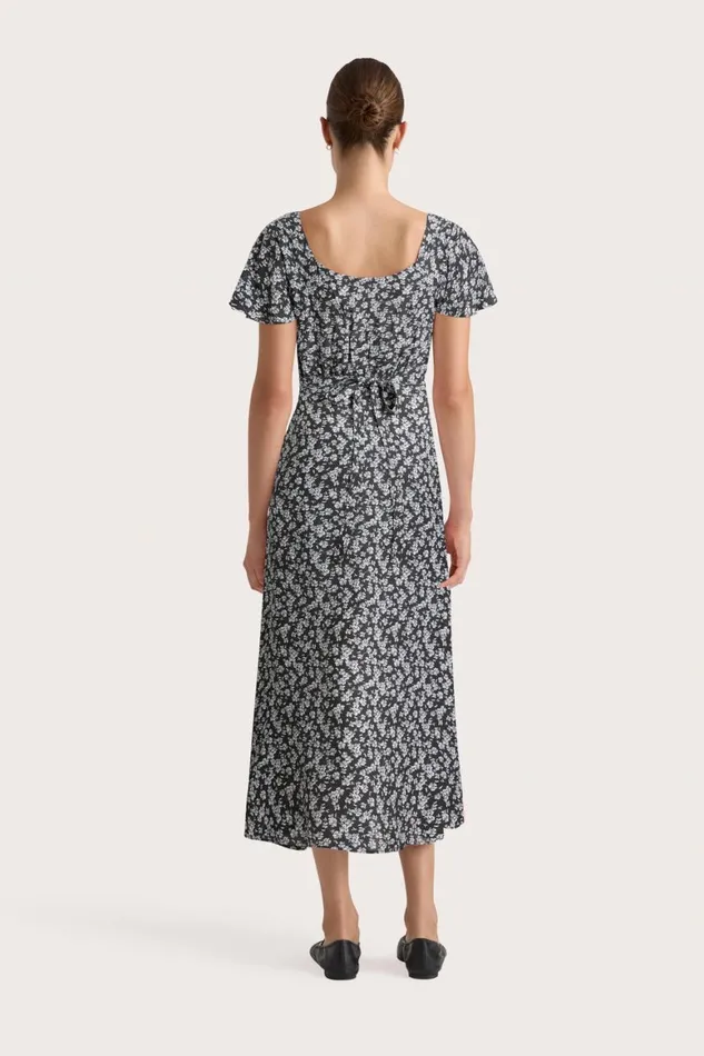 Faithfull The Brand Dresses Aurelie Midi Dress Leilani Charred Navy 8211 Women Faithfull The Brand Dresses Aurelie Midi Dress Leilani Charred Navy 8211 Women
