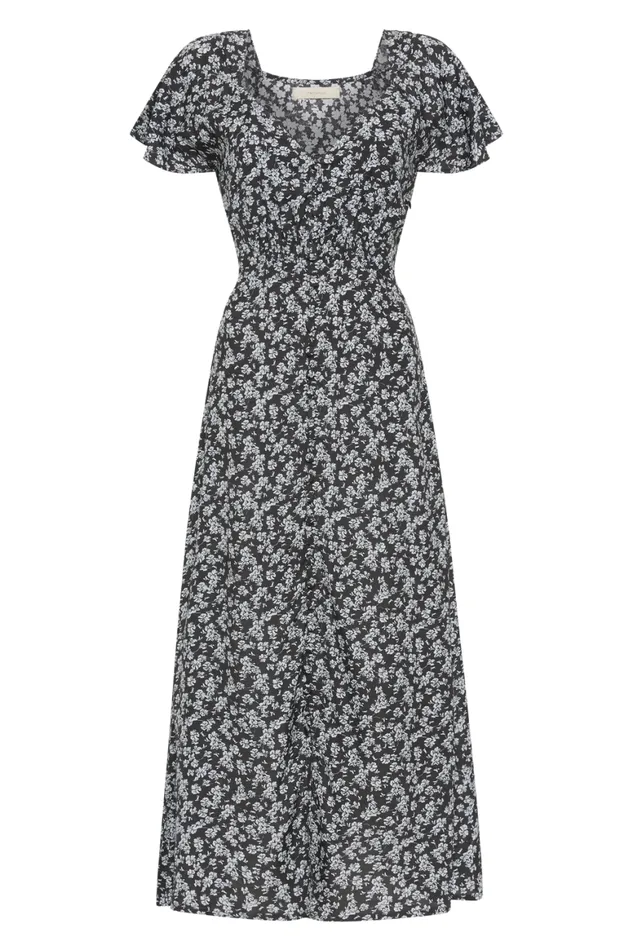 Faithfull The Brand Dresses Aurelie Midi Dress Leilani Charred Navy 8211 Women Faithfull The Brand Dresses Aurelie Midi Dress Leilani Charred Navy 8211 Women