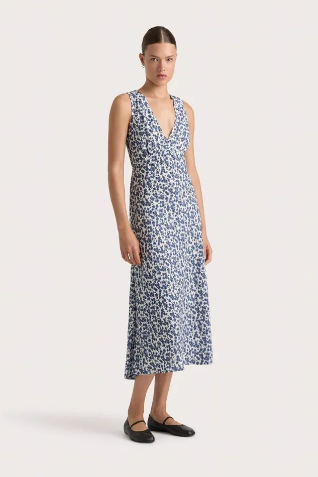 Faithfull The Brand Dresses Jardin Midi Dress Leilani Mid Blue 8211 Women Faithfull The Brand Dresses Jardin Midi Dress Leilani Mid Blue 8211 Women