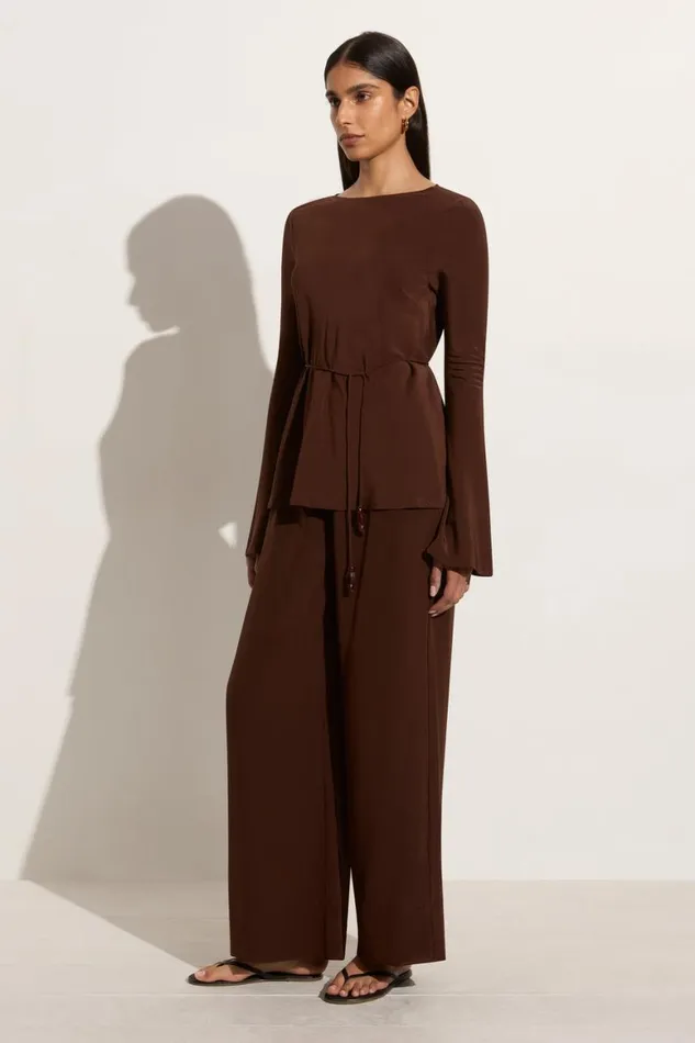 Faithfull The Brand Pants Monforte Pant Cioccolato 8211 Women Faithfull The Brand Pants Monforte Pant Cioccolato 8211 Women
