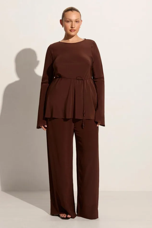 Faithfull The Brand Pants Monforte Pant Cioccolato 8211 Women Faithfull The Brand Pants Monforte Pant Cioccolato 8211 Women
