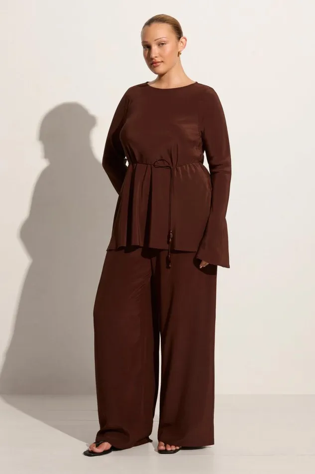 Faithfull The Brand Pants Monforte Pant Cioccolato 8211 Women Faithfull The Brand Pants Monforte Pant Cioccolato 8211 Women