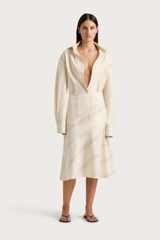 Faithfull The Brand Skirts and Shorts En Vau Skirt Foam Taupe Stripe 8211 Women Faithfull The Brand Skirts and Shorts En Vau Skirt Foam Taupe Stripe 8211 Women