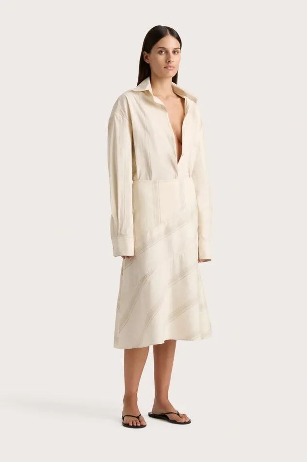 Faithfull The Brand Skirts and Shorts En Vau Skirt Foam Taupe Stripe 8211 Women Faithfull The Brand Skirts and Shorts En Vau Skirt Foam Taupe Stripe 8211 Women