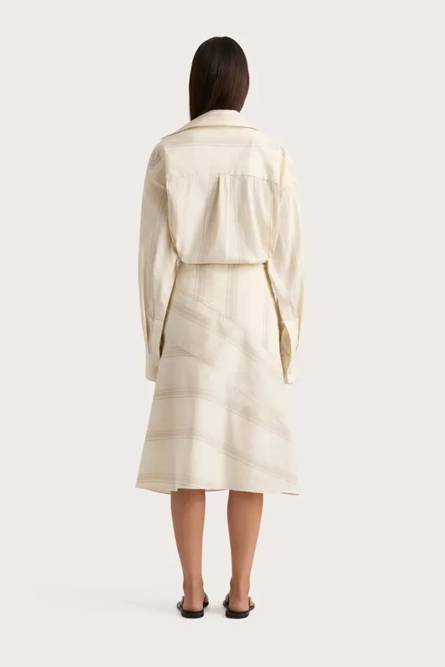 Faithfull The Brand Skirts and Shorts En Vau Skirt Foam Taupe Stripe 8211 Women Faithfull The Brand Skirts and Shorts En Vau Skirt Foam Taupe Stripe 8211 Women