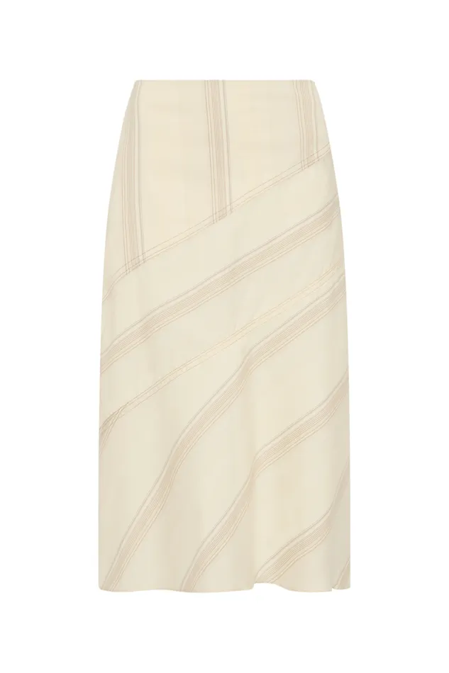 Faithfull The Brand Skirts and Shorts En Vau Skirt Foam Taupe Stripe 8211 Women Faithfull The Brand Skirts and Shorts En Vau Skirt Foam Taupe Stripe 8211 Women