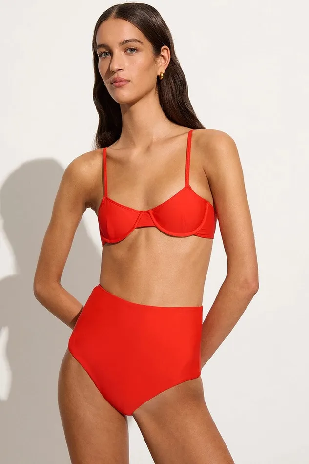 Faithfull The Brand Swim Amira Bikini Top Salsa 8211 Final Sale 8211 Women