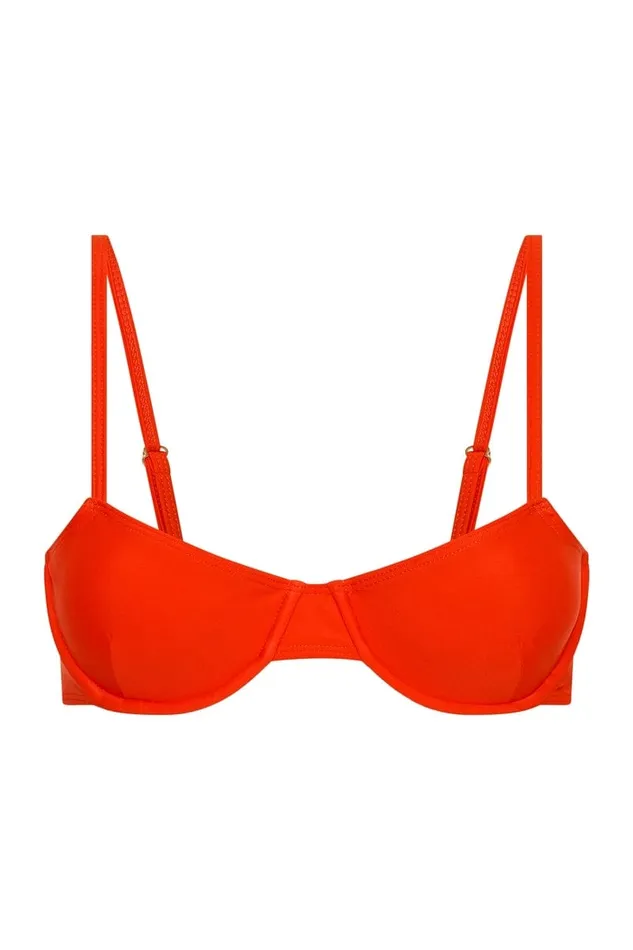Faithfull The Brand Swim Amira Bikini Top Salsa 8211 Final Sale 8211 Women Faithfull The Brand Swim Amira Bikini Top Salsa 8211 Final Sale 8211 Women