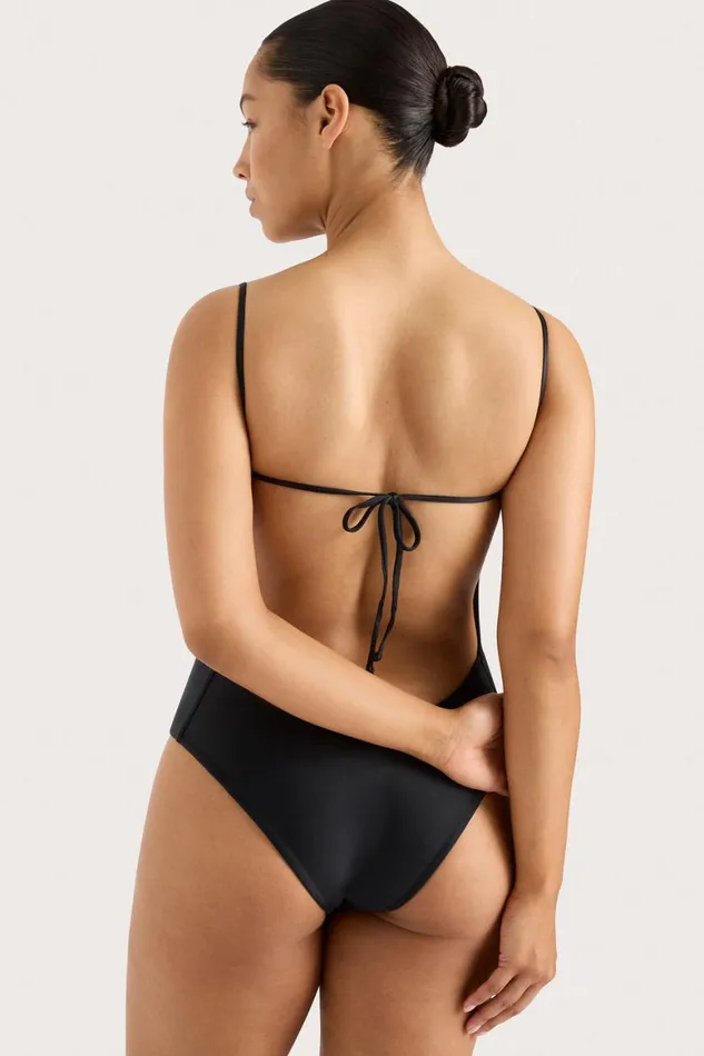 Faithfull The Brand Swim Cabo String One Piece Black 8211 Women Faithfull The Brand Swim Cabo String One Piece Black 8211 Women