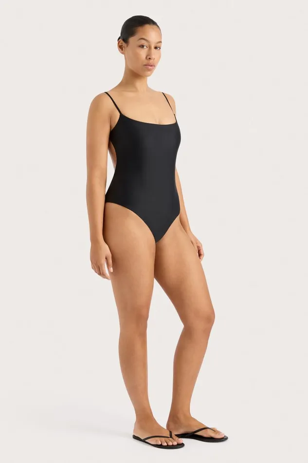Faithfull The Brand Swim Cabo String One Piece Black 8211 Women Faithfull The Brand Swim Cabo String One Piece Black 8211 Women