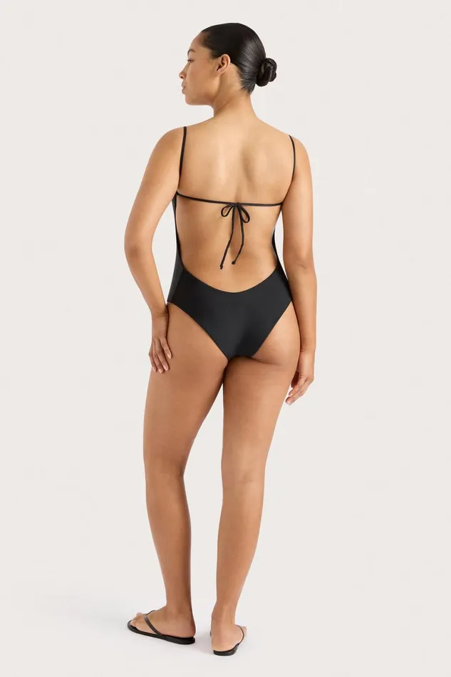 Faithfull The Brand Swim Cabo String One Piece Black 8211 Women Faithfull The Brand Swim Cabo String One Piece Black 8211 Women
