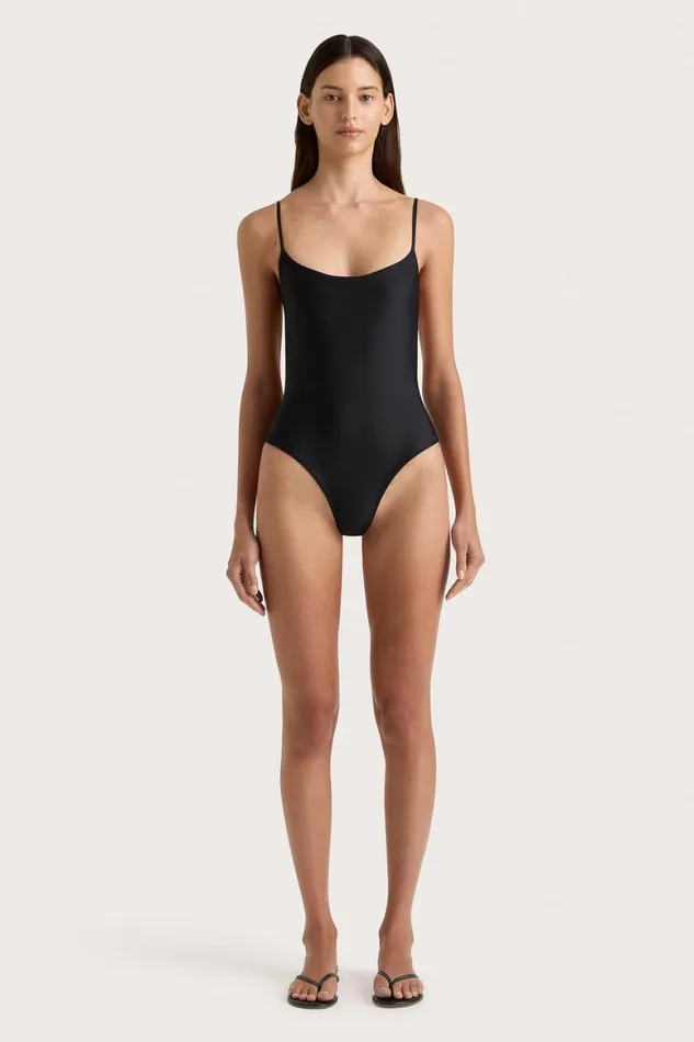 Faithfull The Brand Swim Cabo String One Piece Black 8211 Women Faithfull The Brand Swim Cabo String One Piece Black 8211 Women
