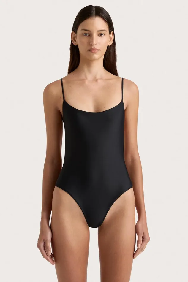 Faithfull The Brand Swim Cabo String One Piece Black 8211 Women Faithfull The Brand Swim Cabo String One Piece Black 8211 Women