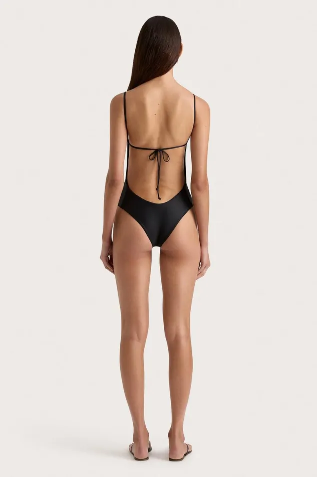 Faithfull The Brand Swim Cabo String One Piece Black 8211 Women Faithfull The Brand Swim Cabo String One Piece Black 8211 Women