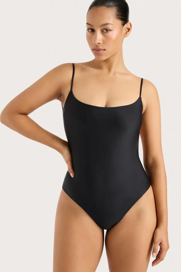 Faithfull The Brand Swim Cabo String One Piece Black 8211 Women Faithfull The Brand Swim Cabo String One Piece Black 8211 Women