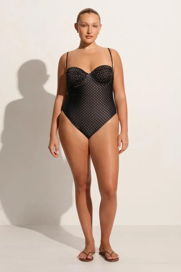 Faithfull The Brand Swim Gabriella One Piece Ludovica Polka Dot 8211 Final Sale 8211 Women Faithfull The Brand Swim Gabriella One Piece Ludovica Polka Dot 8211 Final Sale 8211 Women