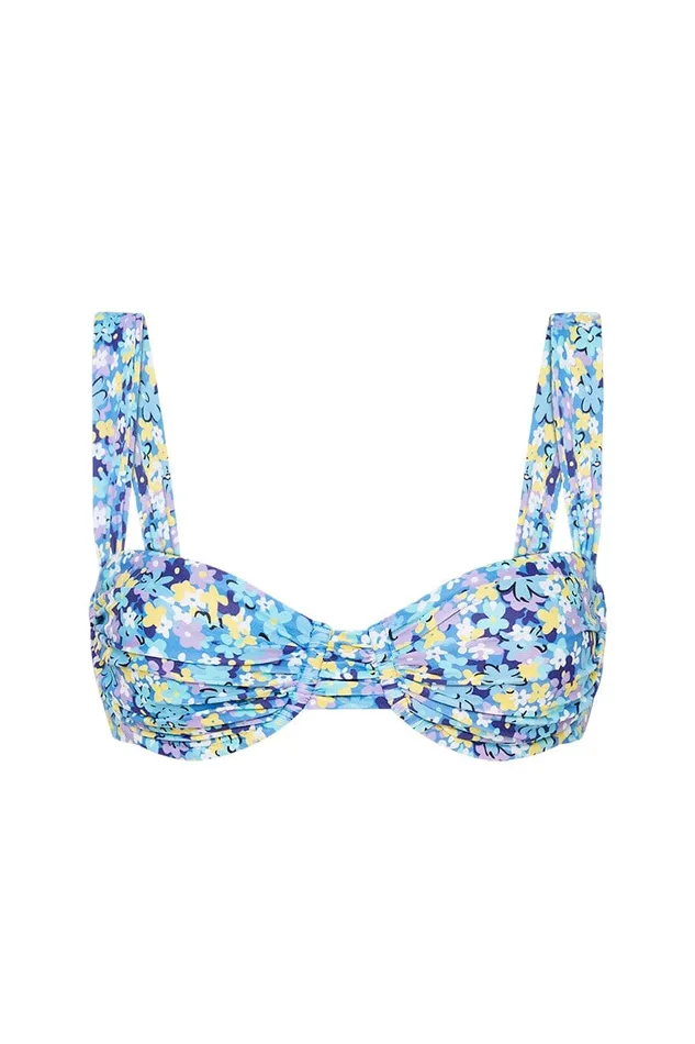 Faithfull The Brand Swim Sol Bikini Top Cala Nica Floral Blue Exclusive 8211 Final Sale 8211 Women Faithfull The Brand Swim Sol Bikini Top Cala Nica Floral Blue Exclusive 8211 Final Sale 8211 Women