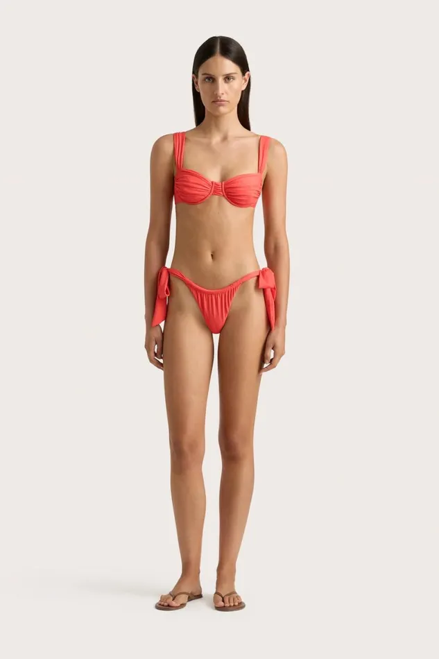 Faithfull The Brand Swim Sol Bikini Top Vermillion 8211 Women