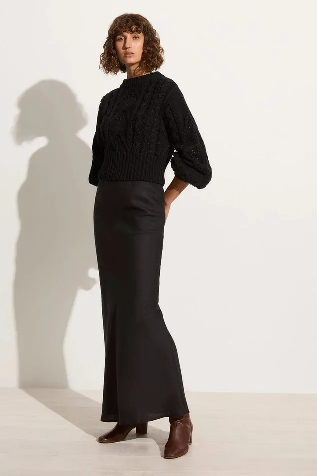 Faithfull The Brand Tops Alanna Knit Jumper Black 8211 Final Sale 8211 Women Faithfull The Brand Tops Alanna Knit Jumper Black 8211 Final Sale 8211 Women