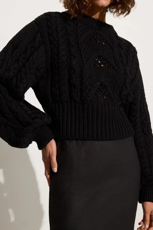 Faithfull The Brand Tops Alanna Knit Jumper Black 8211 Final Sale 8211 Women Faithfull The Brand Tops Alanna Knit Jumper Black 8211 Final Sale 8211 Women
