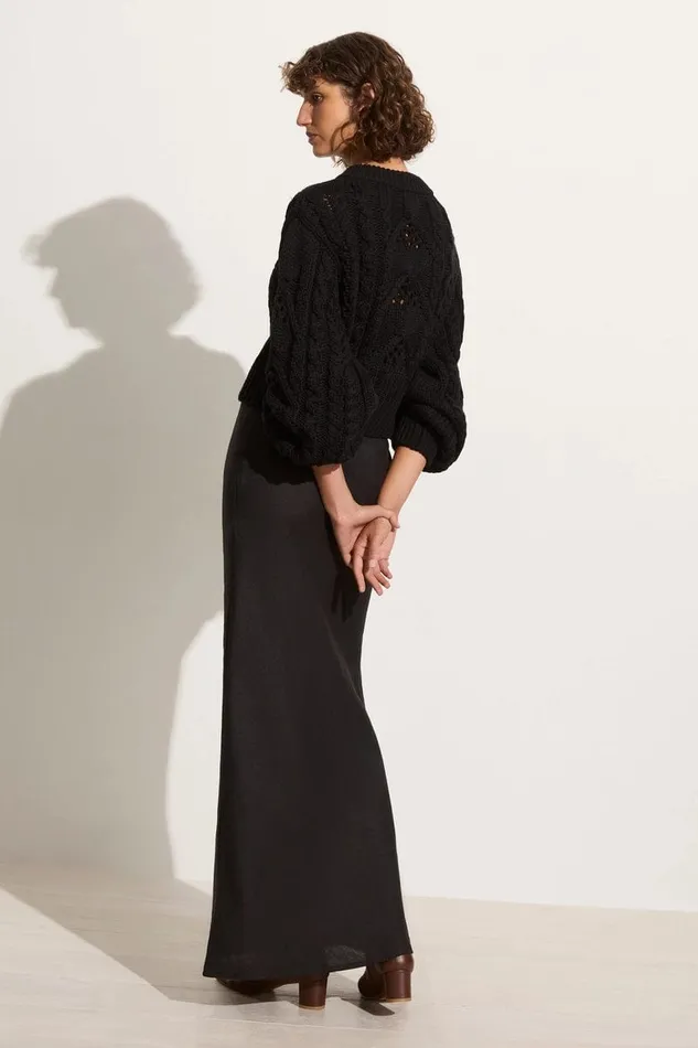 Faithfull The Brand Tops Alanna Knit Jumper Black 8211 Final Sale 8211 Women Faithfull The Brand Tops Alanna Knit Jumper Black 8211 Final Sale 8211 Women