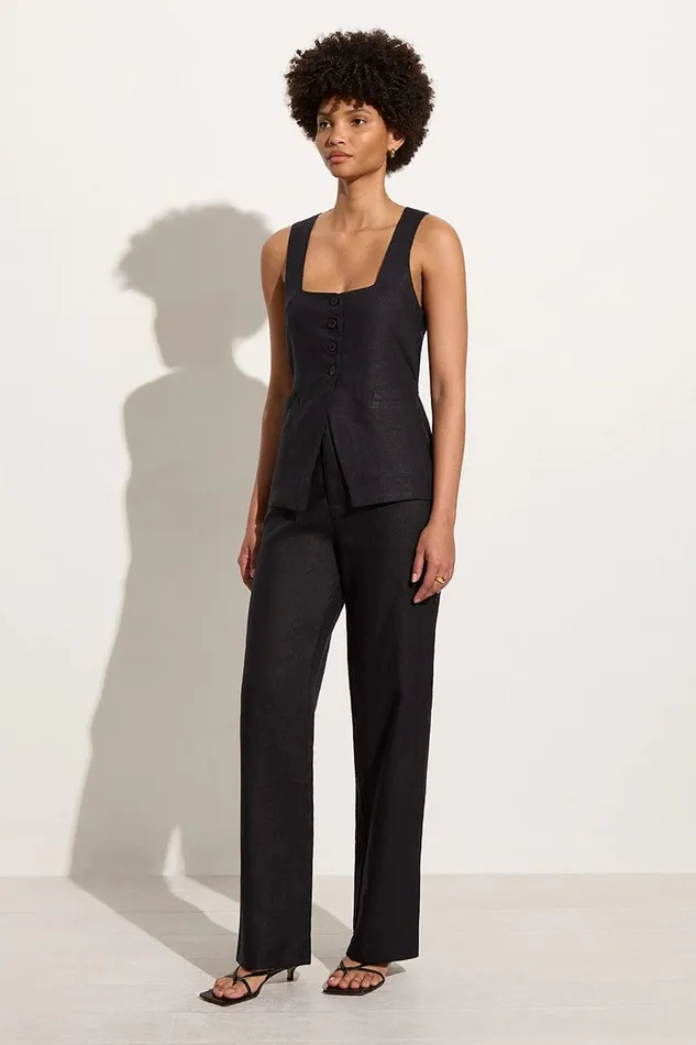 Faithfull The Brand Tops Maya Vest Black 8211 Women Faithfull The Brand Tops Maya Vest Black 8211 Women