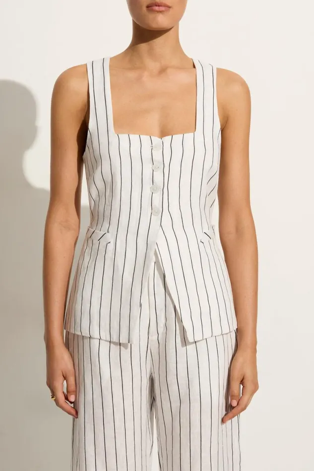 Faithfull The Brand Tops Maya Vest Trani Stripe 8211 Women