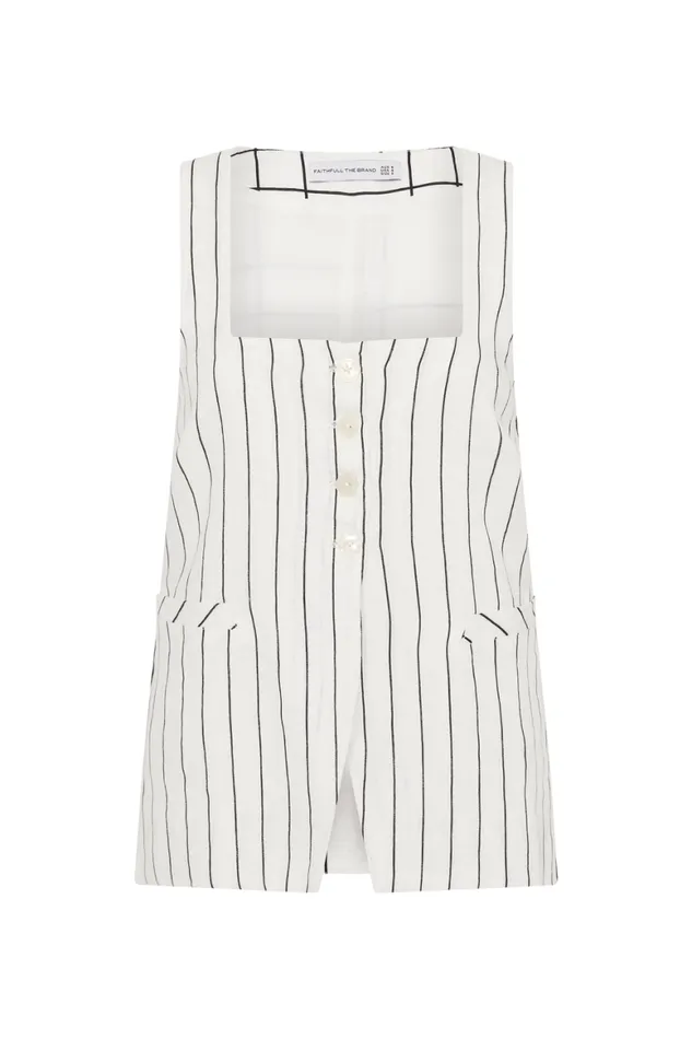 Faithfull The Brand Tops Maya Vest Trani Stripe 8211 Women Faithfull The Brand Tops Maya Vest Trani Stripe 8211 Women