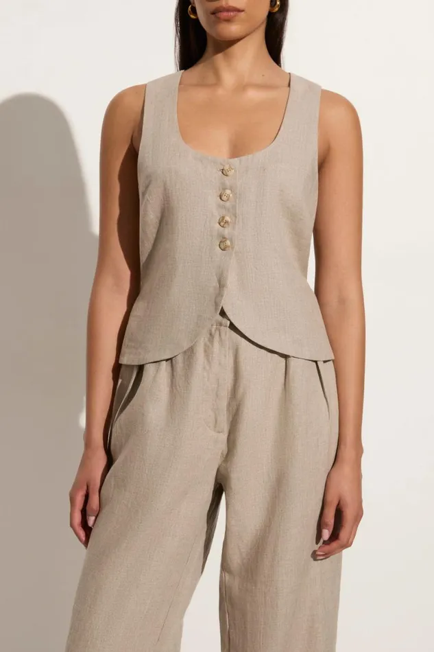 Faithfull The Brand Tops Stanze Vest Natural 8211 Women Faithfull The Brand Tops Stanze Vest Natural 8211 Women