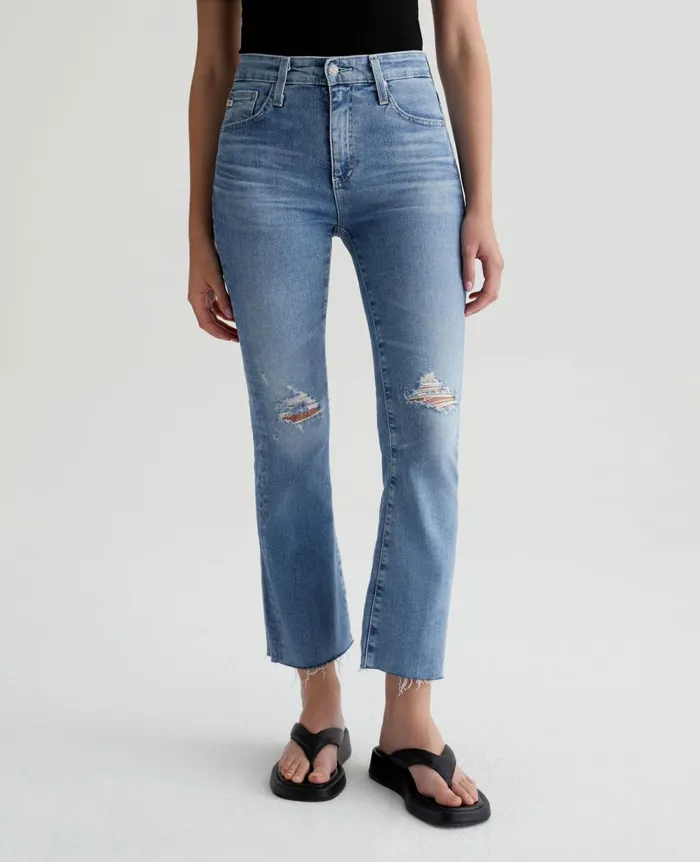 Farrah Boot Crop 20 Years Undertow Destructed Women AG Jeans Denim Farrah Boot Crop 20 Years Undertow Destructed Women AG Jeans Denim