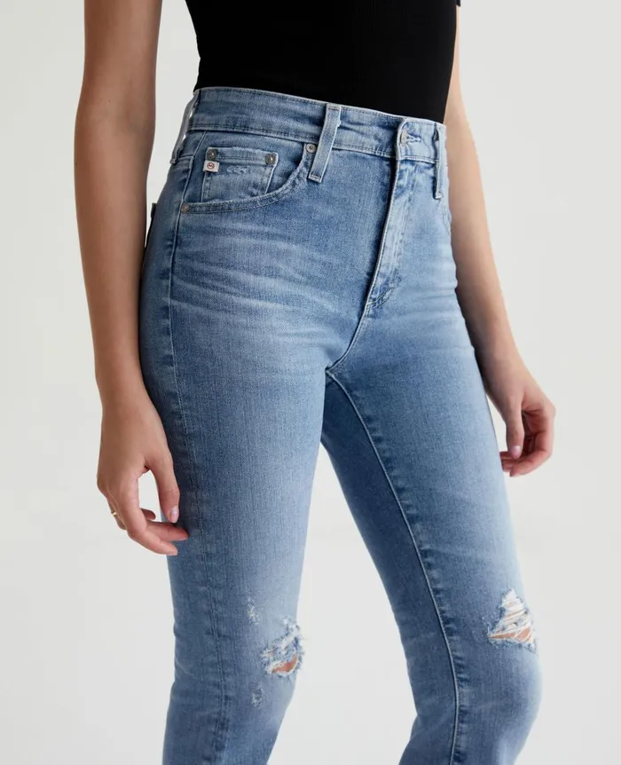 Farrah Boot Crop 20 Years Undertow Destructed Women AG Jeans Denim Farrah Boot Crop 20 Years Undertow Destructed Women AG Jeans Denim