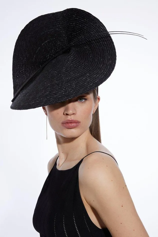Fascinators Women Karen Millen Asymmetric Headband Fascinator Black