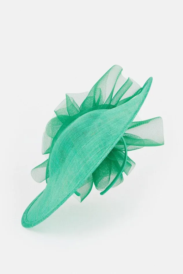Fascinators Women Karen Millen Tulle Detail Large Disc Fascinator Green