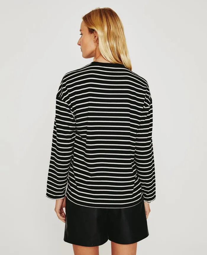 Fay LS Crew True Blackivory Dust Women AG Jeans Tees and Tanks Fay LS Crew True Blackivory Dust Women AG Jeans Tees and Tanks
