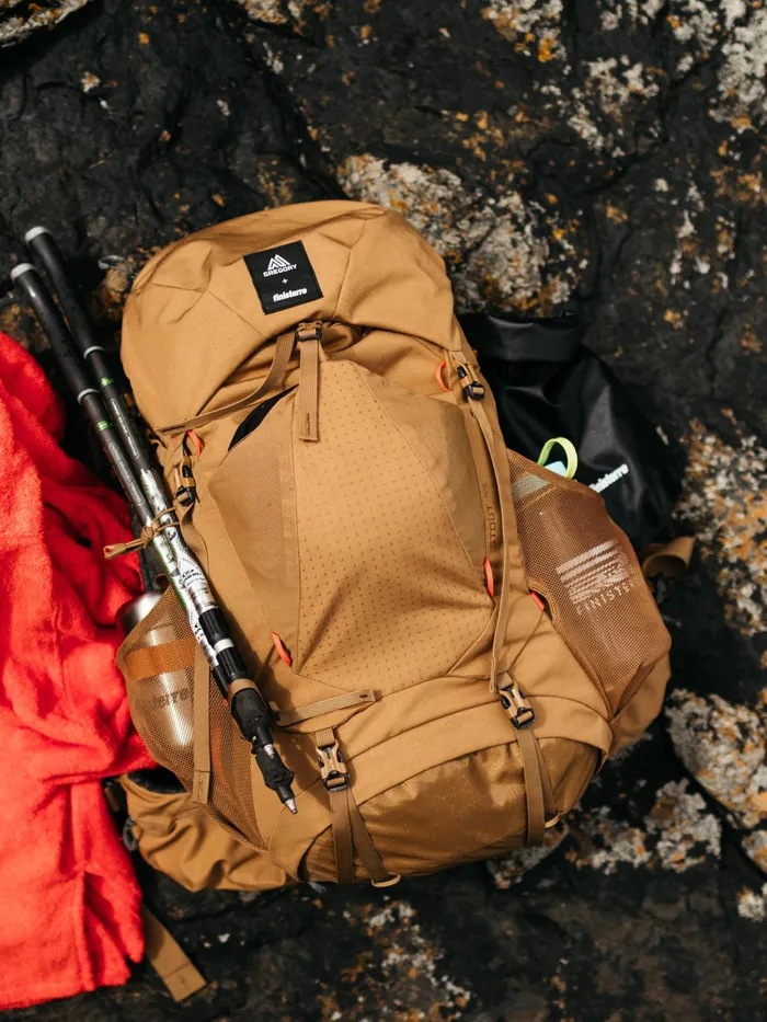 Finisterre Bags MenWomen Finisterre Gregory Stout 45 Backpack Sandstone