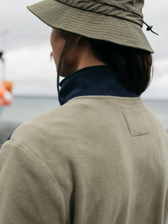 Finisterre Fleece Men Axiom 14 Snap Fleece Willow Greennavyolive