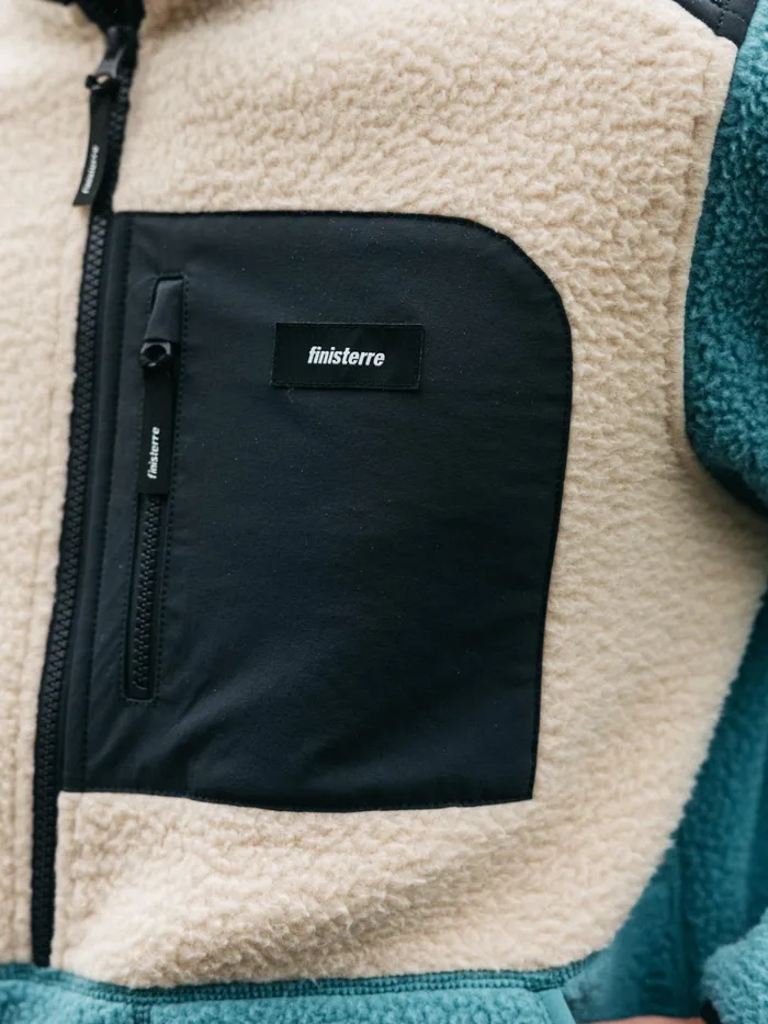 Finisterre Fleece Men Bolster 14 Zip Fleece Ocean Stormoatmeal