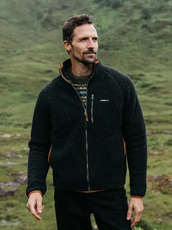 Finisterre Fleece Men Hegen Full Zip Fleece Raven Black