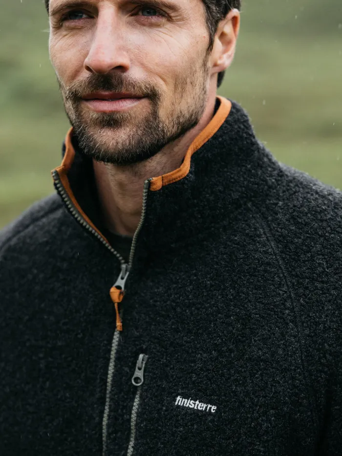 Finisterre Fleece Men Hegen Full Zip Fleece Raven Black