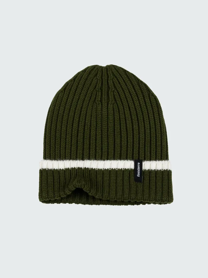 Finisterre Hats and Beanies MenWomen Fisherman Tipped Beanie Oliveecru