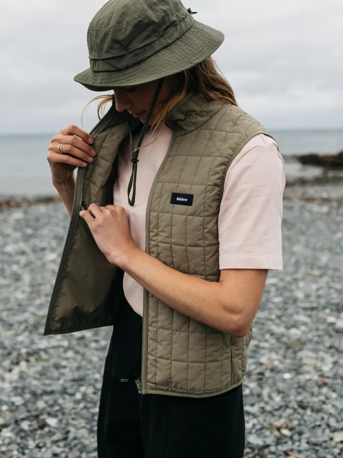 Finisterre Jackets and Coats Women Firecrest Vest Willow Green