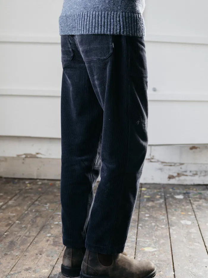 Finisterre Pants Men Basset Cord Trouser Navy