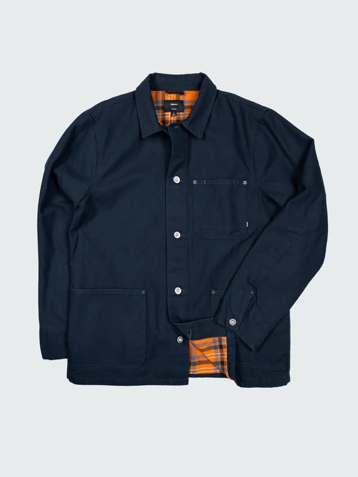 Finisterre Shirts Men Basset Flannel Lined Jacket Navy